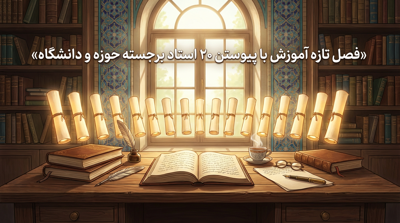 فصل تازه آموزش با پیوستن 20 استاد برجسته حوزه و دانشگاه